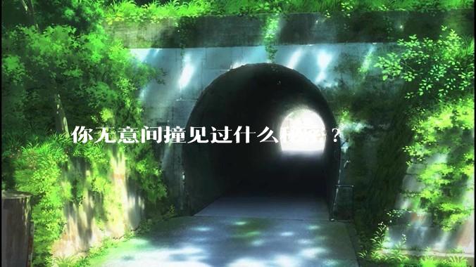 你无意间撞见过什么秘密?